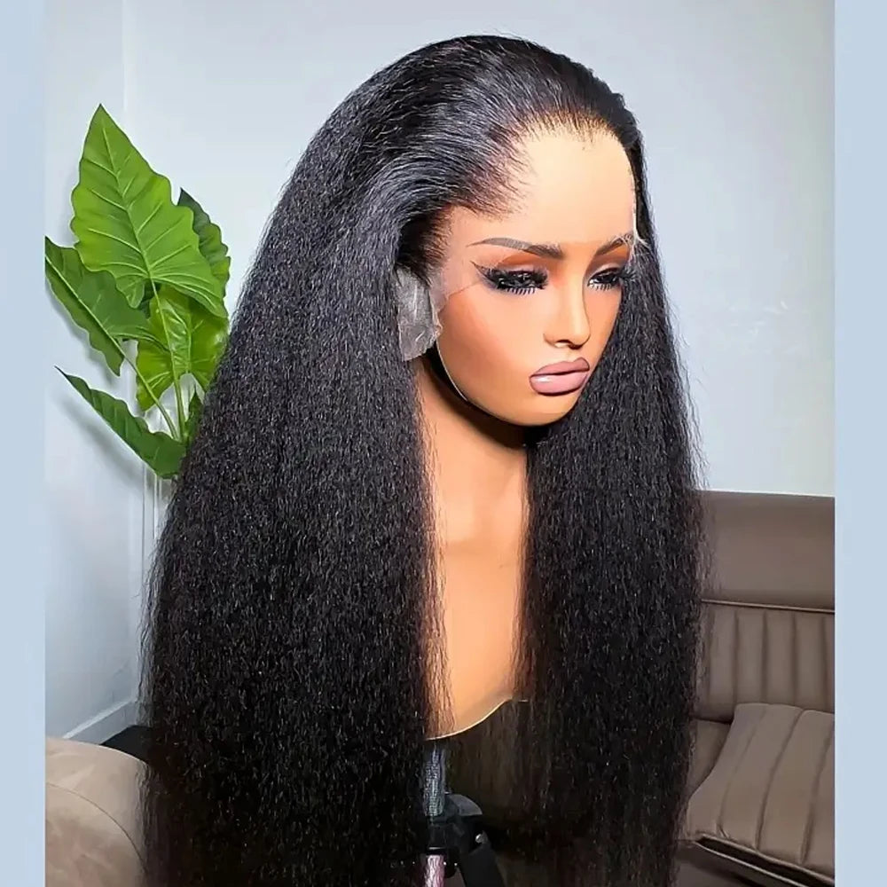 Glueless Kinky Straight Lace Front Wig