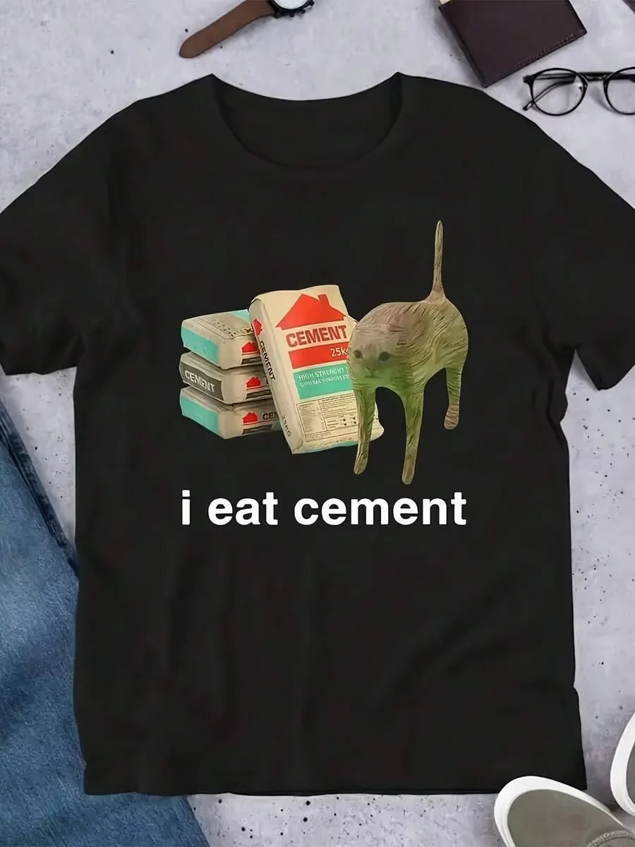 Men's &amp; Women's "I Eat Cement" Cement Eating Humor
