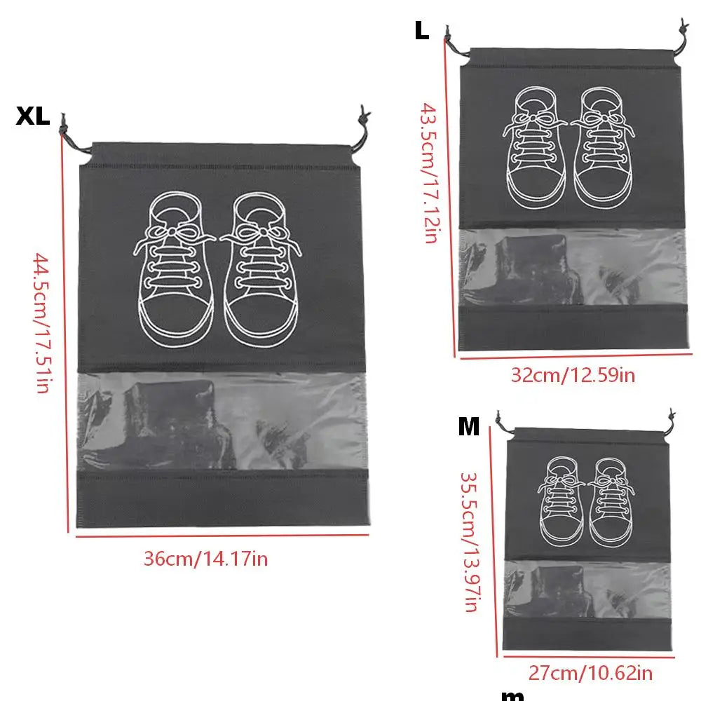 5PCS non-woven fabric shoe bags for shoe storage, dust-proof storage bags