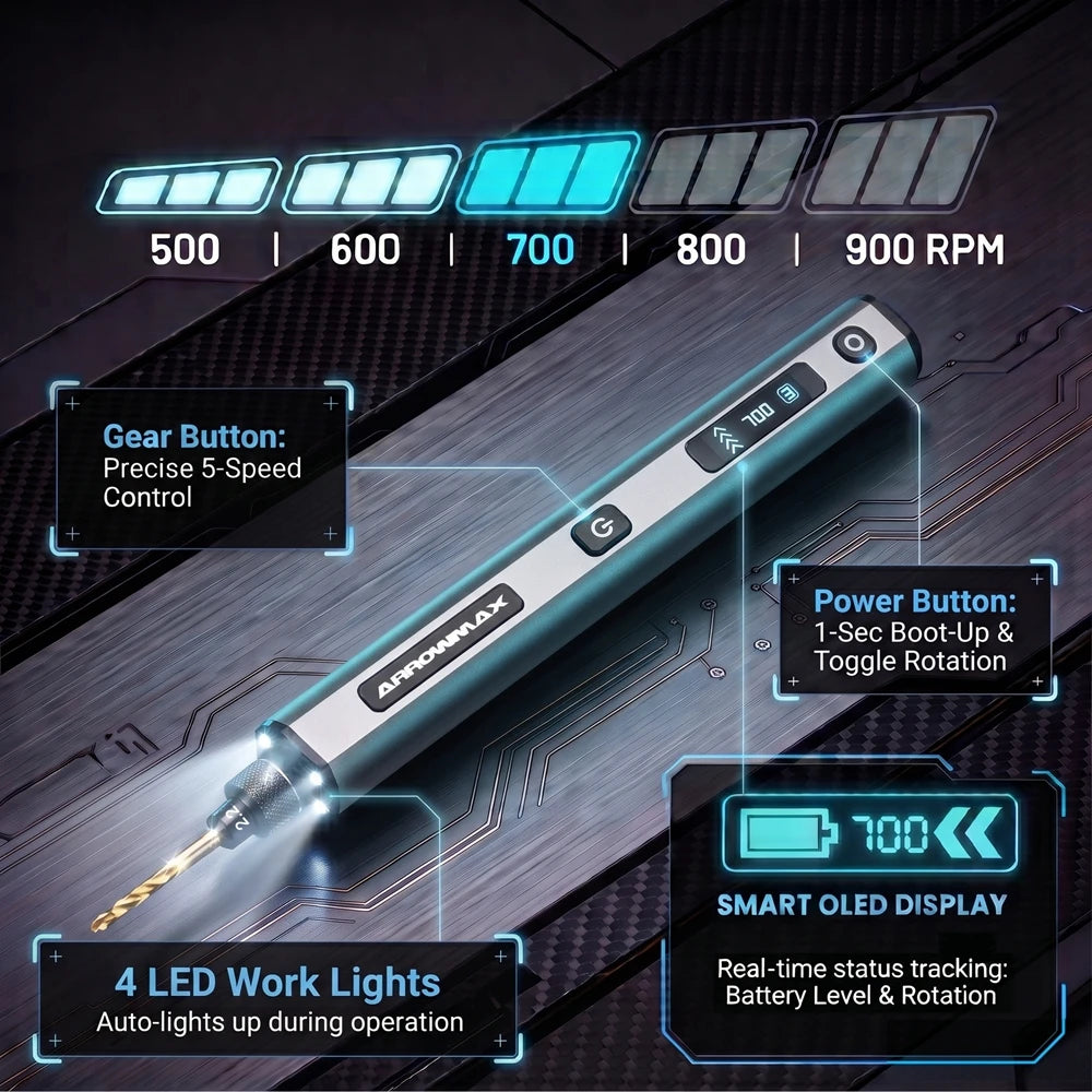 Cordless Mini Drill Pen, Rechargeable Rotary Tool