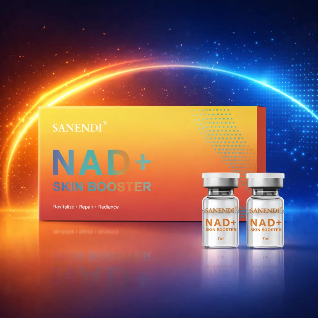 Sanendi NAD+ Salmon DNA Serum Copper Peptide Essence Hyaluronic Acid Skin Booster Hydrating Facial Care Set Korean Skin Care