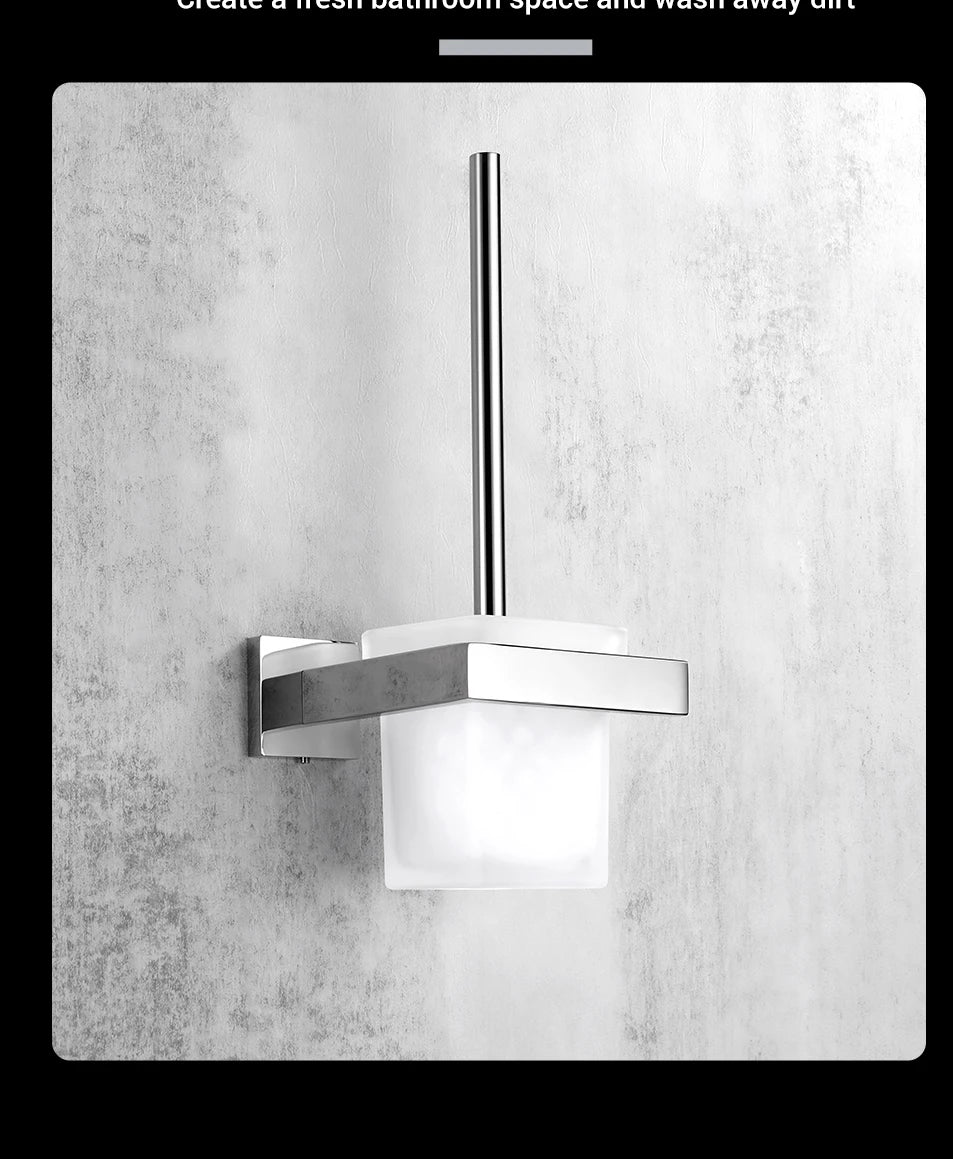 Polished Chrome Wall-mounted Stainless Steel Clothes Hook Toilet Paper Holder Towel Bar Kitchen Facilities Bathroom Accessories