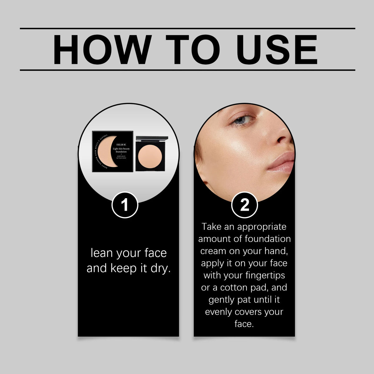 Vitamin E Light Skin Beauty Foundation Hyaluronic Acid Moisturizing