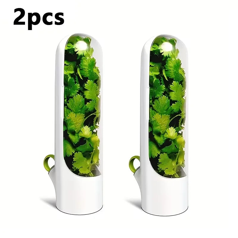 Herb Saver Storage Container Fresh Herb Keeper Vanilla Vegetables