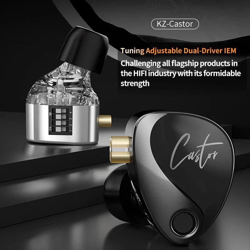 KZ Castor In Ear HiFi Earphone 2 Dynamic High-end