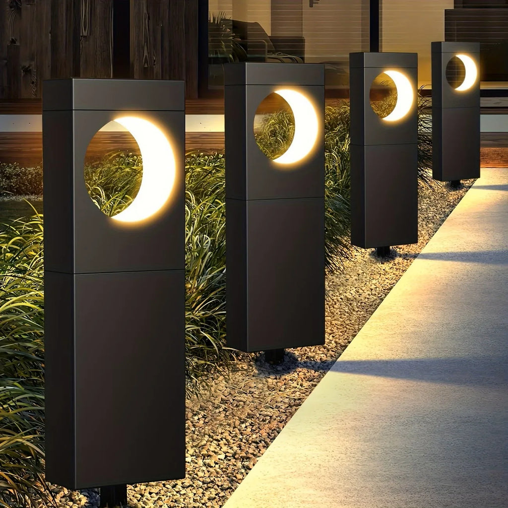 2/6 Pack Solar Pathway Lights Outdoor Waterproof Bright Moon