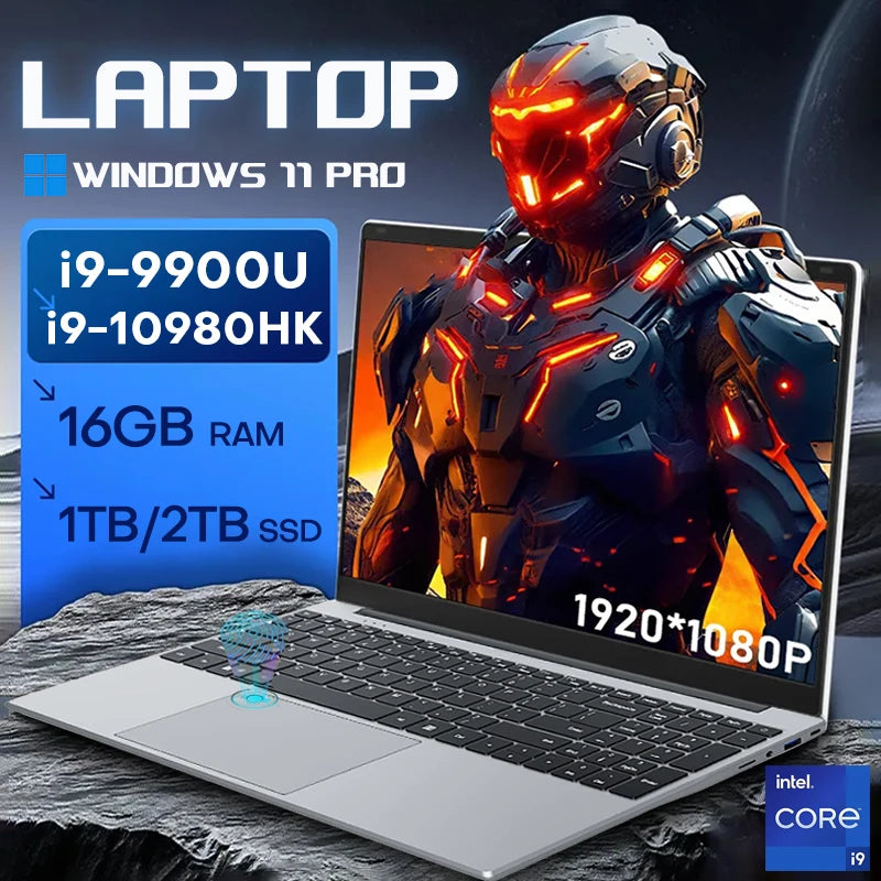 Intel i9-10980HK/9900U Laptop Computer PC Windows 11 Backlit Keyboad