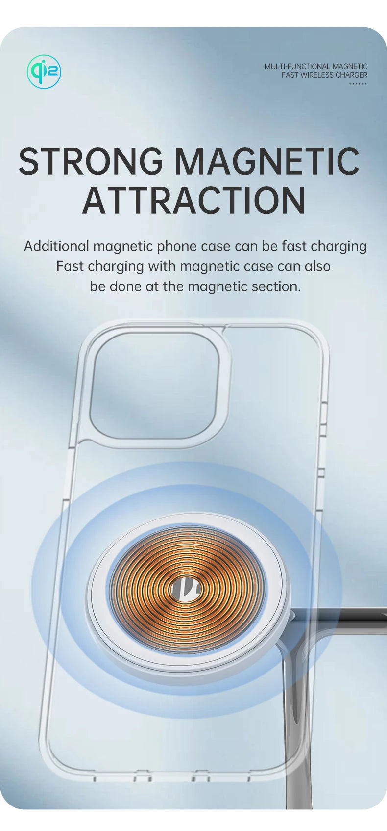 QI2 Wireless Charging Station for Apple / Samsung 3 in 1 Charger Stand Dock for iPhone 12-16 AirPods Apple Watch 10 9 8 7 6 5