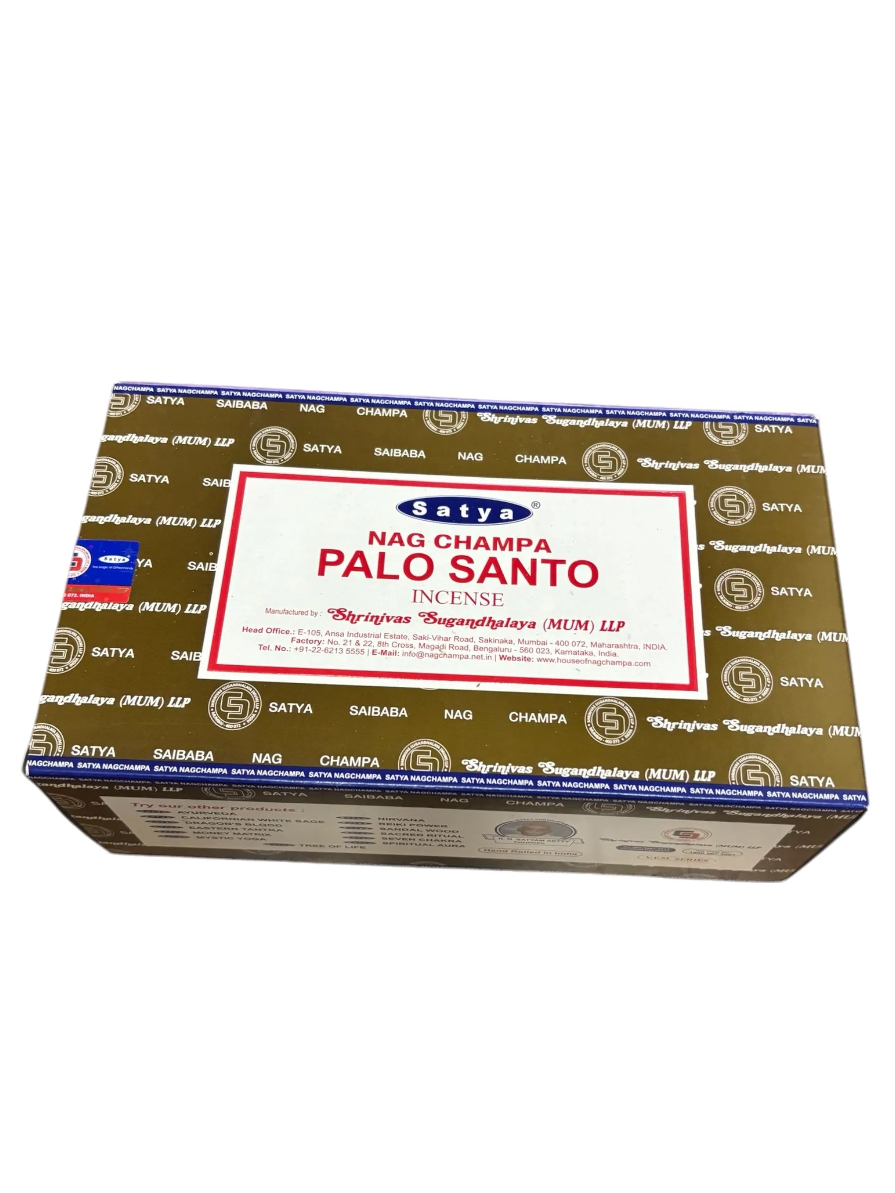 Incense Complete Boxes Satya Nag Champa Original, Goloka Agarbathi Palo Santo Reiki Cinnamon Money Lavender Rose Natural Rosemary Namaste Patchouli Tulsi Cones (Handmade in India) + Gift Burner