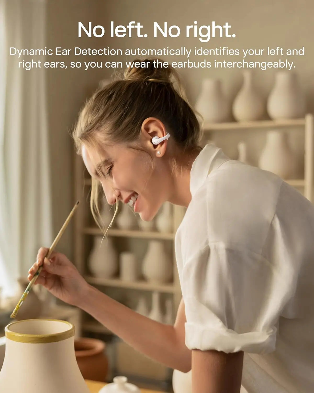 SHOKZ OpenDots 2 Open-Ear Clip-On Earbuds with Upgraded Dolby