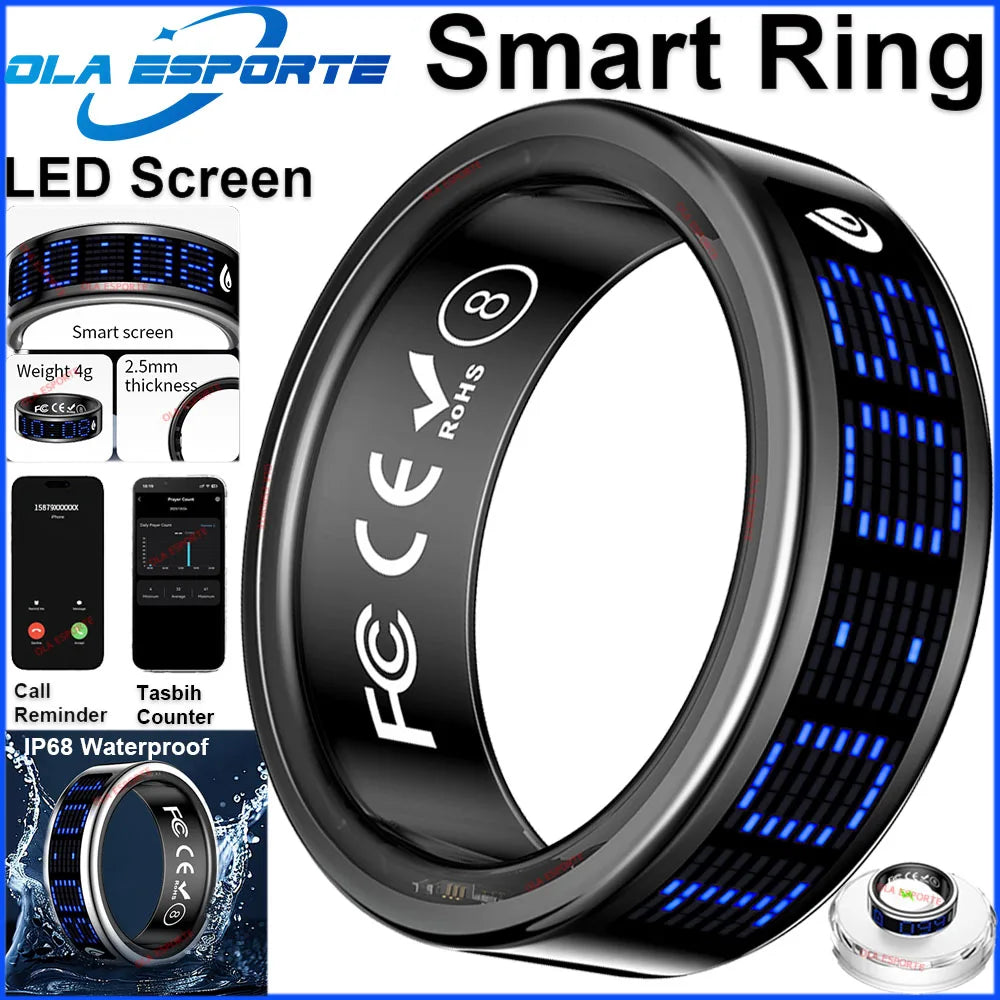 Zikr Counter Smart Ring With LED Display