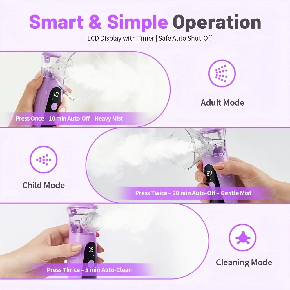Quiet Portable Mesh Nebulizer for Home