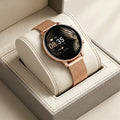 Women Rose Gold Smart Watch 1.39" Round Screen Bluetooth