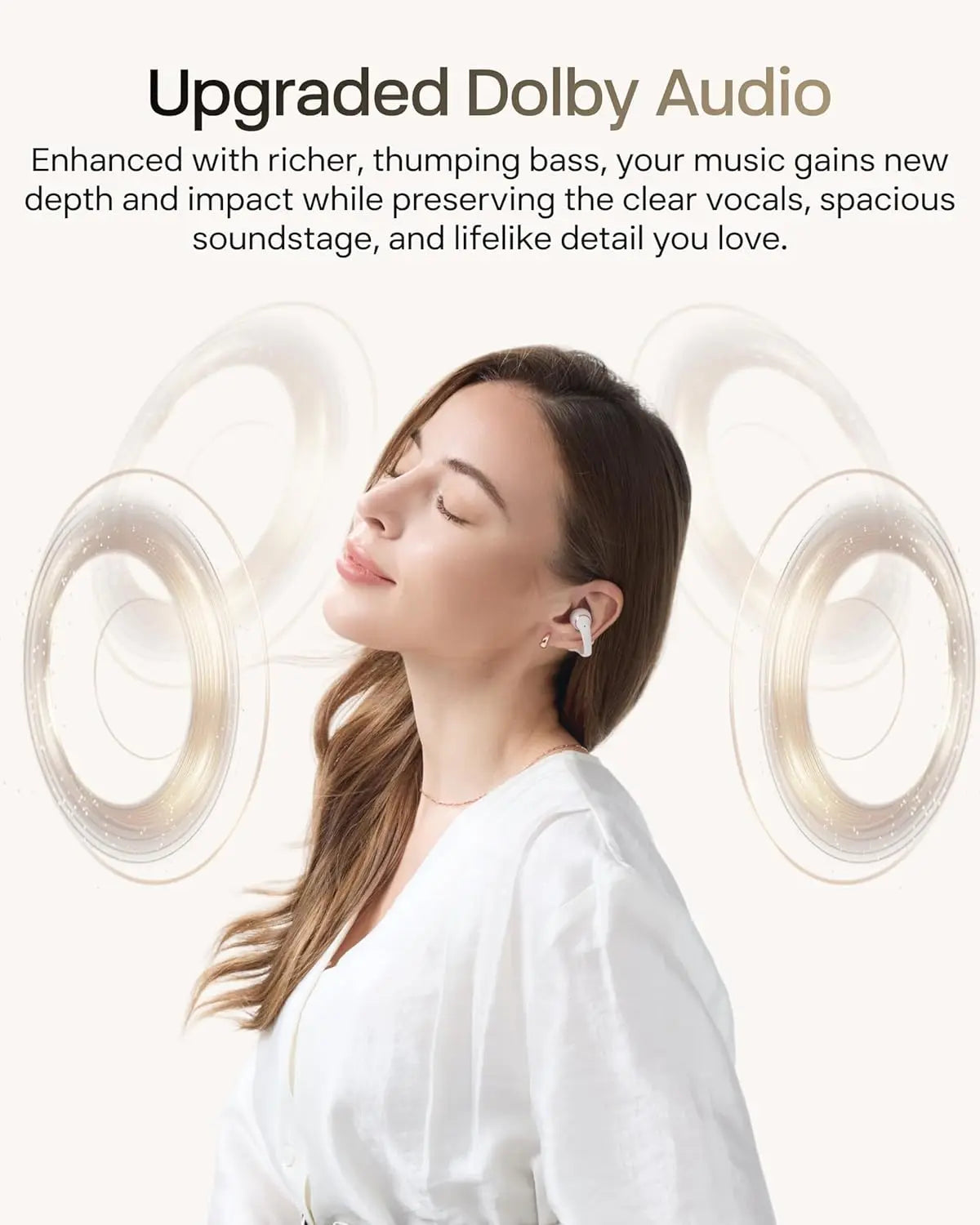 SHOKZ OpenDots 2 Open-Ear Clip-On Earbuds with Upgraded Dolby