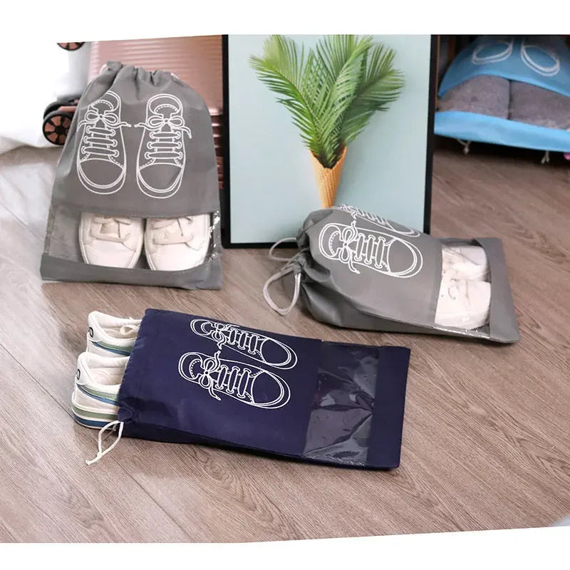 5PCS non-woven fabric shoe bags for shoe storage, dust-proof storage bags