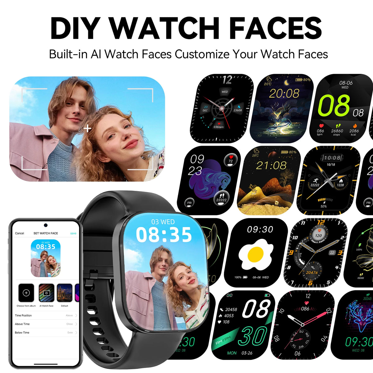Y2 Smart Watch Bluetooth Call 1.88" TFT Screen IP67