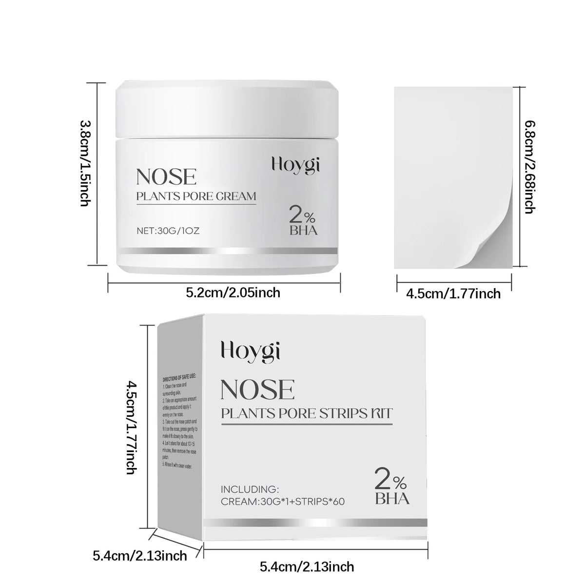 30G Nose Mask Kit Gentle Exfoliating Remove Blackhead Non-tight