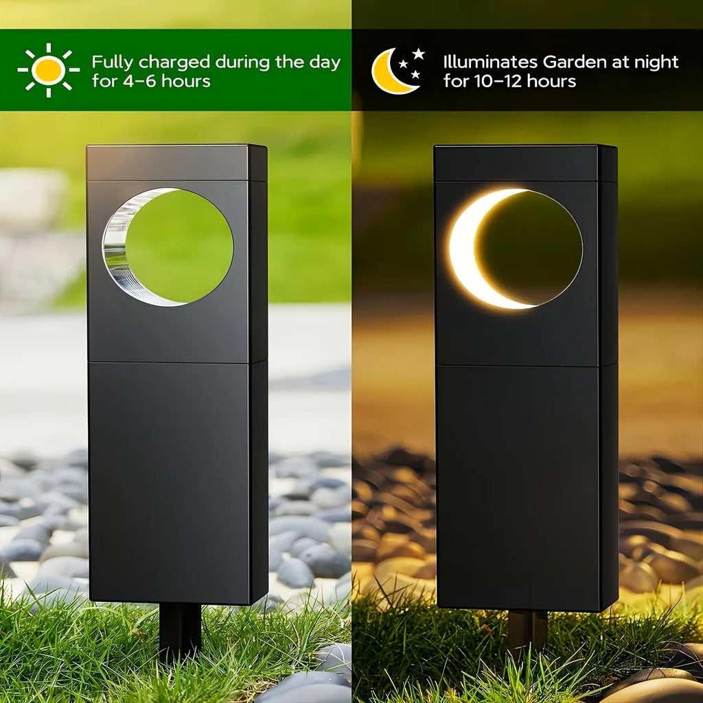 2/6 Pack Solar Pathway Lights Outdoor Waterproof Bright Moon