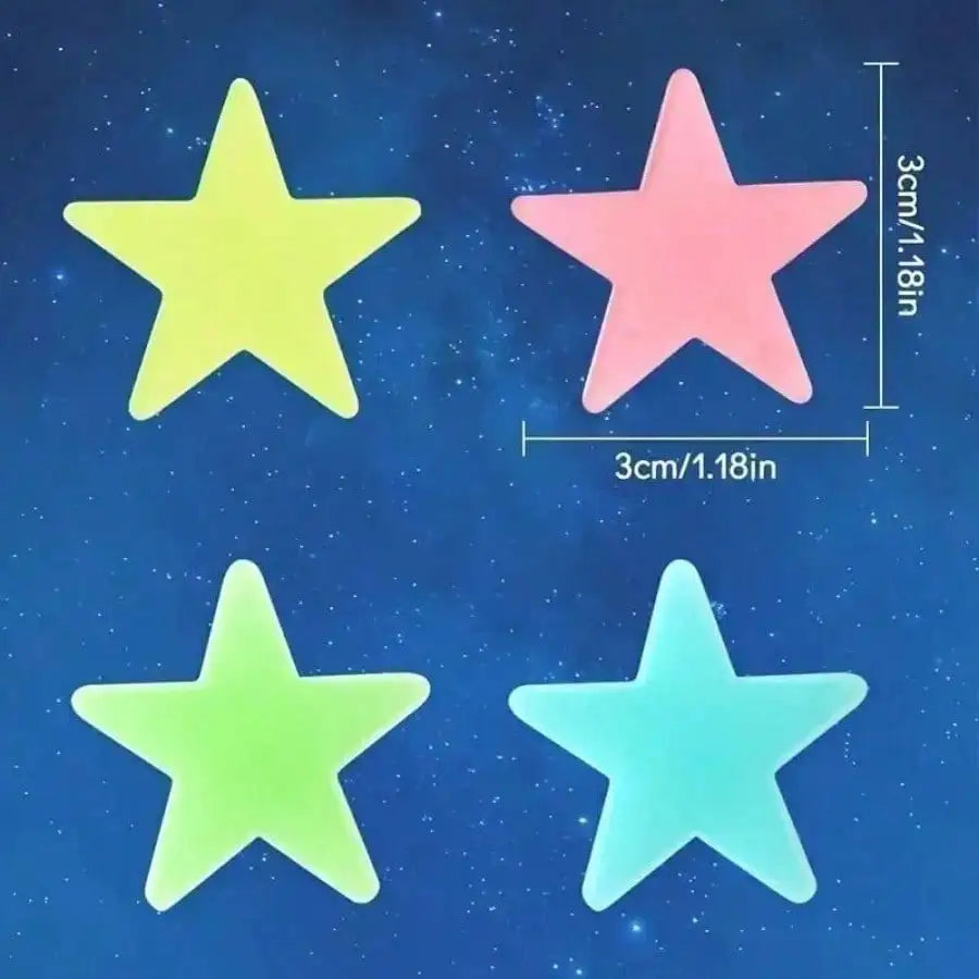 100/200 Pcs Luminous Star Wall Sticker, Suitable for Bedroom, and Wall Decoration, Creating An Exclusive Starry Sky Wall