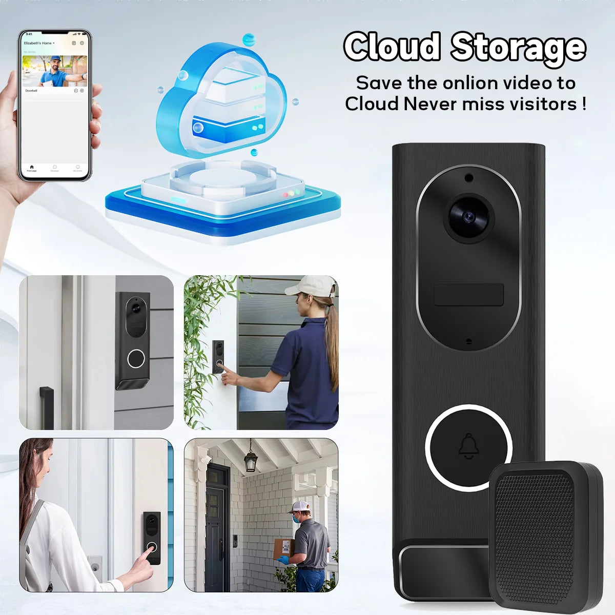 BUFO S7 Smart Video Doorbell 1Pack / 2Pack 1080P