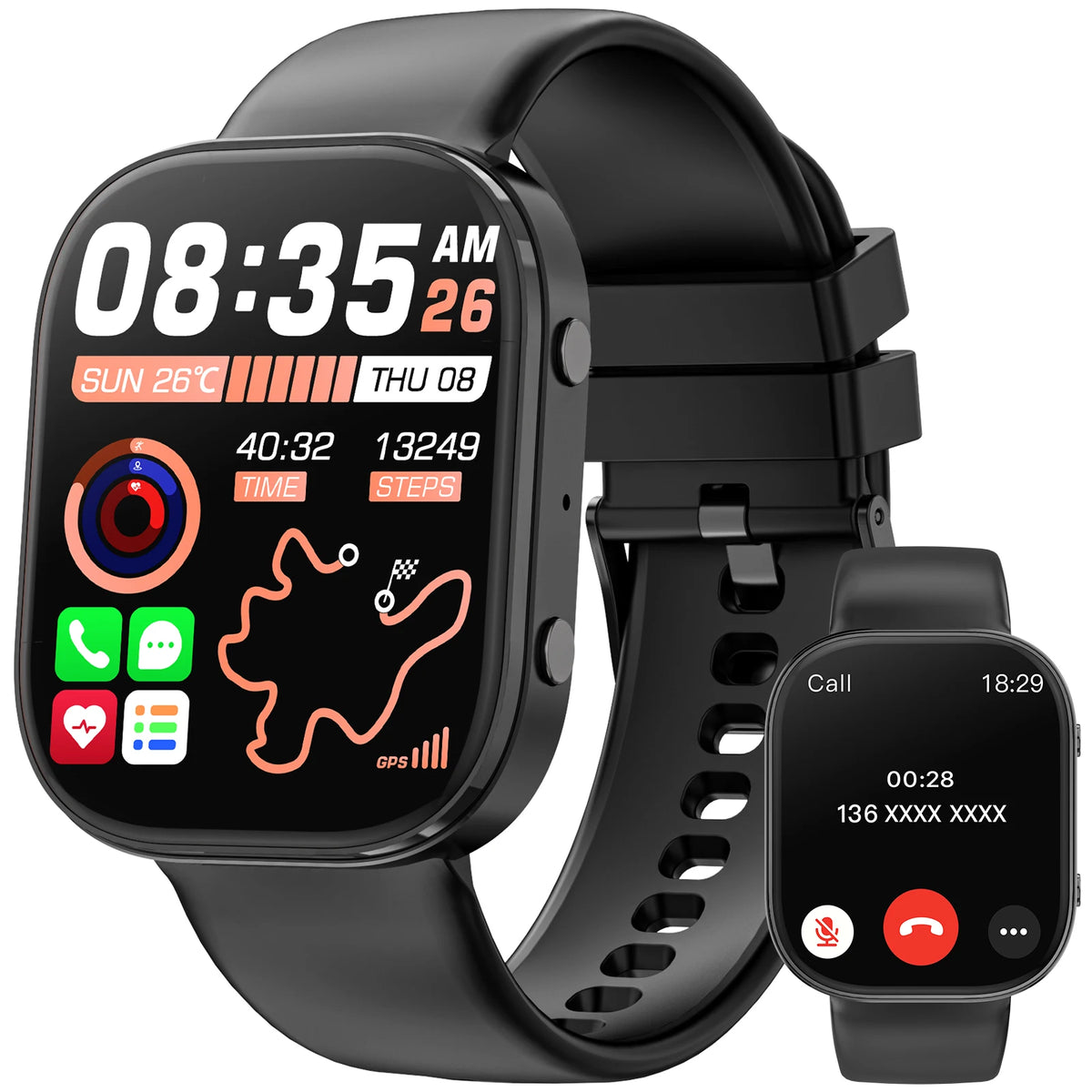 Y2 Smart Watch Bluetooth Call 1.88" TFT Screen IP67