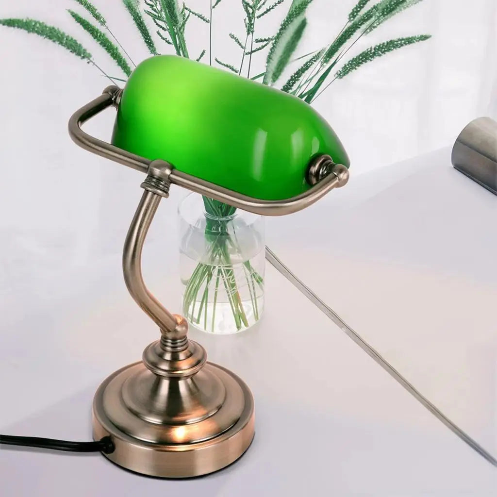 Bankers Lampshade Vintage Style Reading Tabletop Decoration Traditional Retro Style Lamp Shade Home Decor Centerpieces