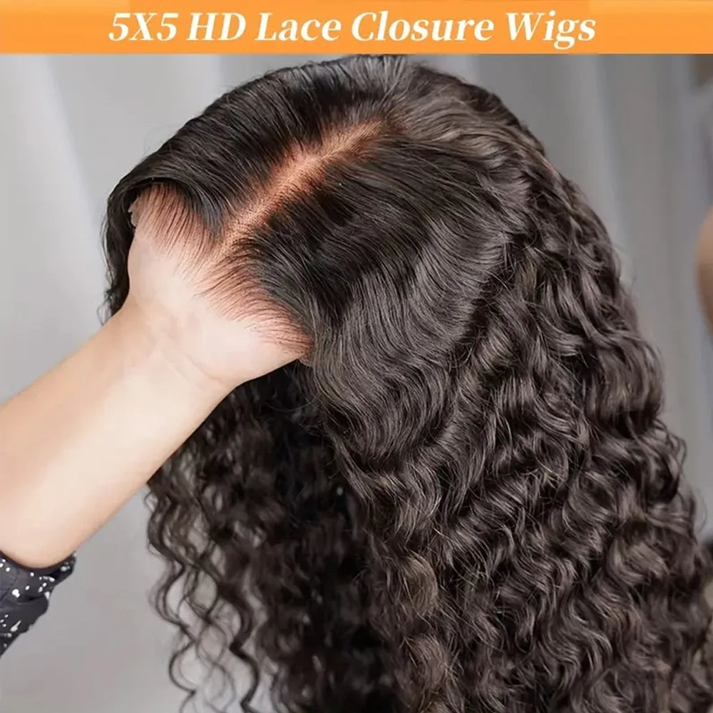 250% Density Glueless Deep Curly Wave Wig Ready To
