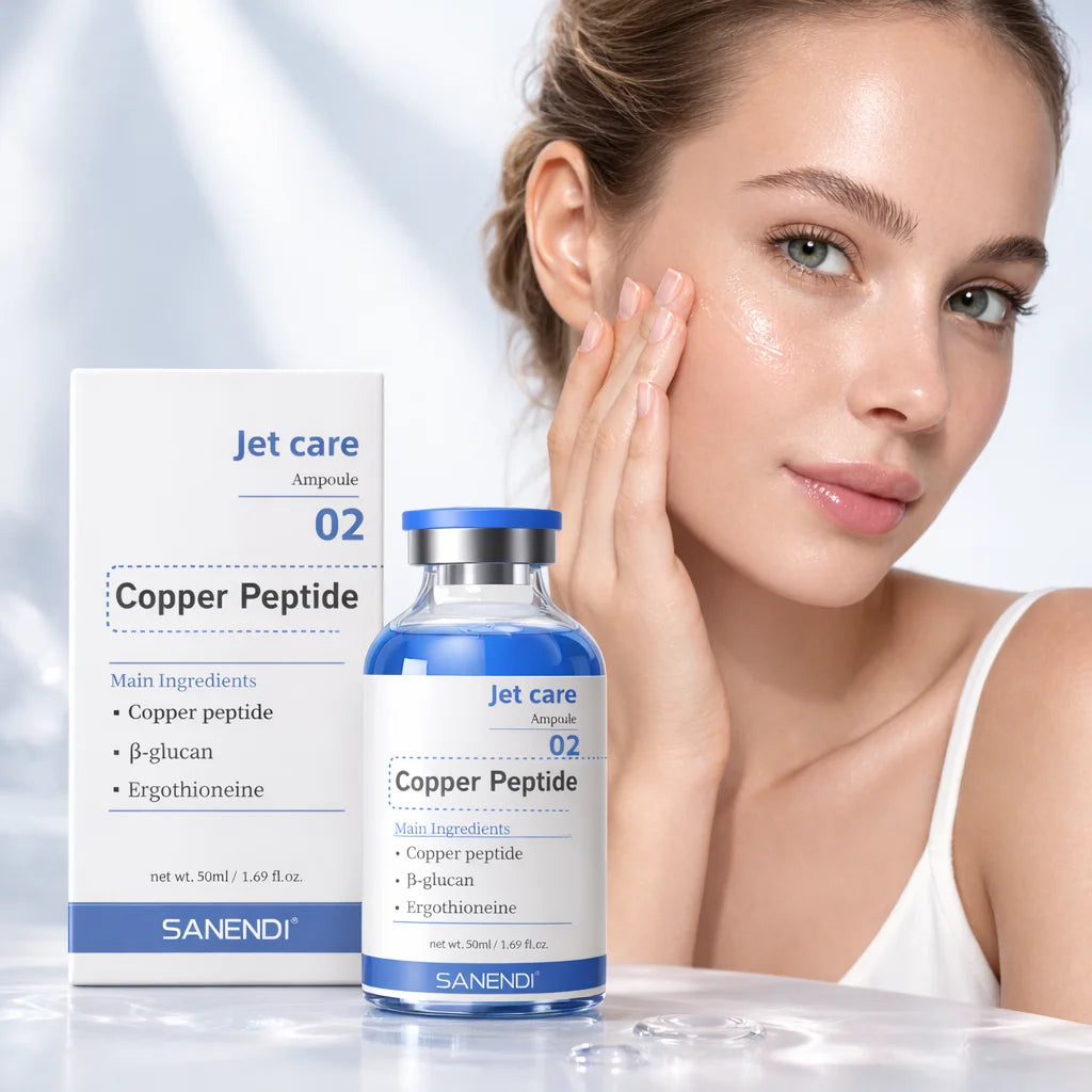 Sanendi NAD+ Salmon DNA Serum Copper Peptide Essence Hyaluronic Acid Skin Booster Hydrating Facial Care Set Korean Skin Care