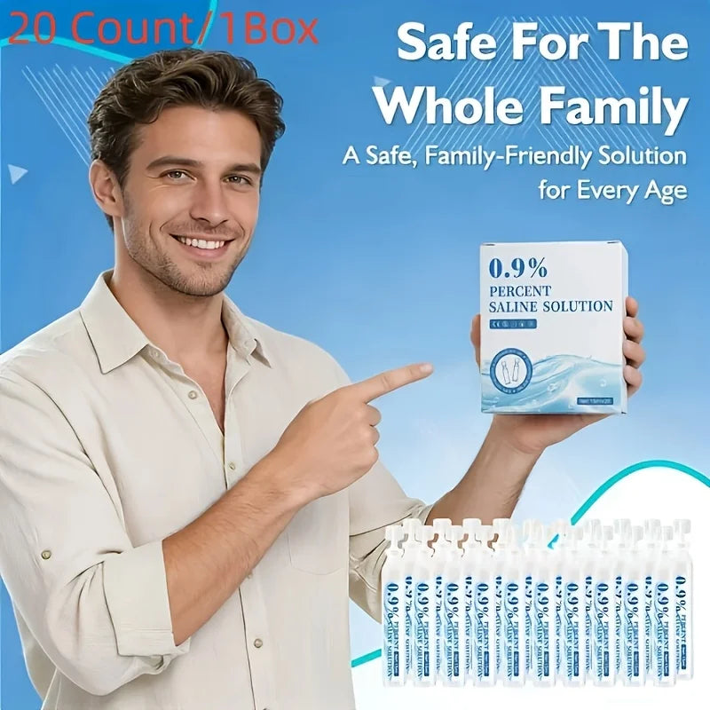 20pcs 15ml 0.9% Saline Solution Sodium Chloride Physiological Saline