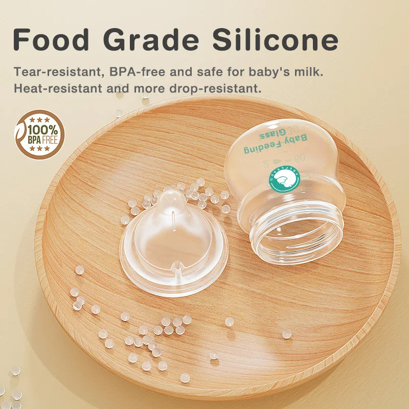 Glass Baby Feeding Bottles, BPA Free