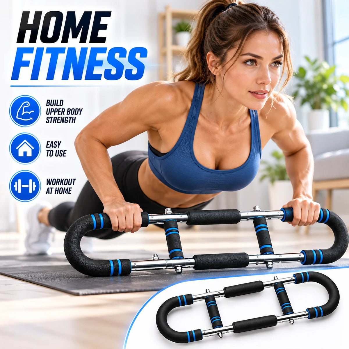 U-shaped Multi-Functional Adjustable Arm Strength Trainer