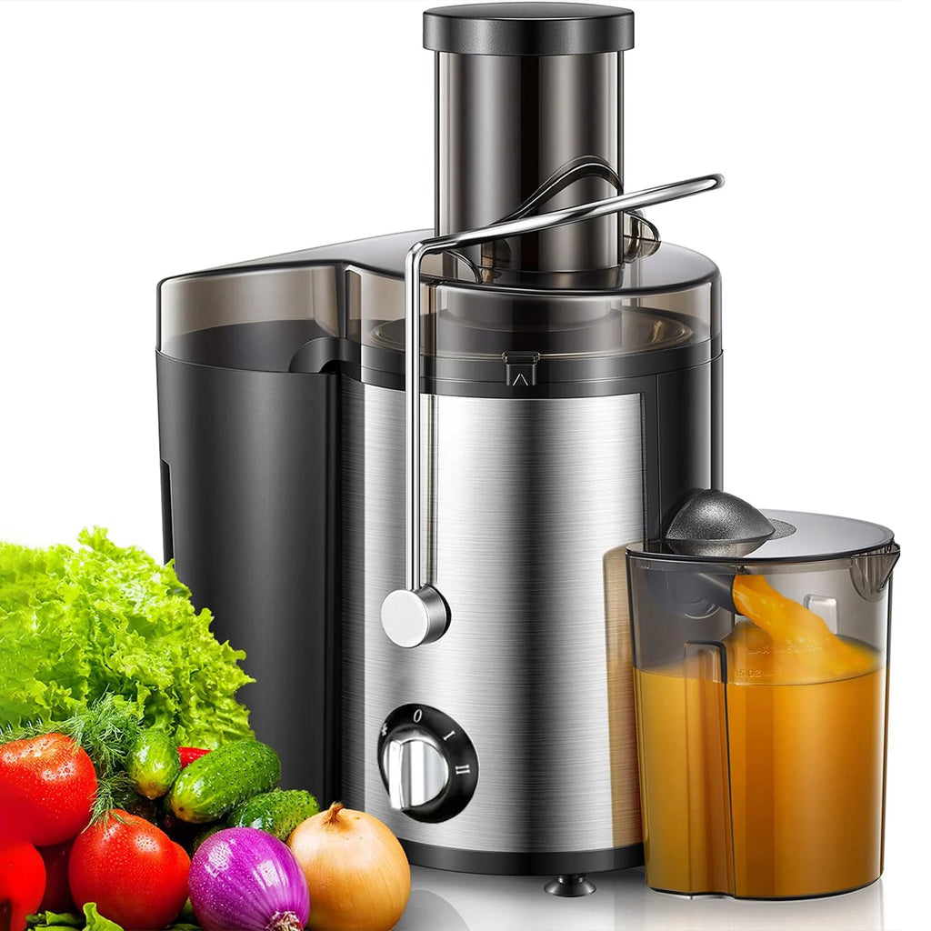 Versatile 3-Inch Wide Mouth Juicer Machine - Multifunctional Blender for Vegetables And Fruits High Yield Fast Juicing Easy Cleaning Detachable 3-Speed Settings