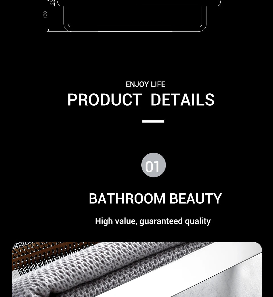 Polished Chrome Wall-mounted Stainless Steel Clothes Hook Toilet Paper Holder Towel Bar Kitchen Facilities Bathroom Accessories