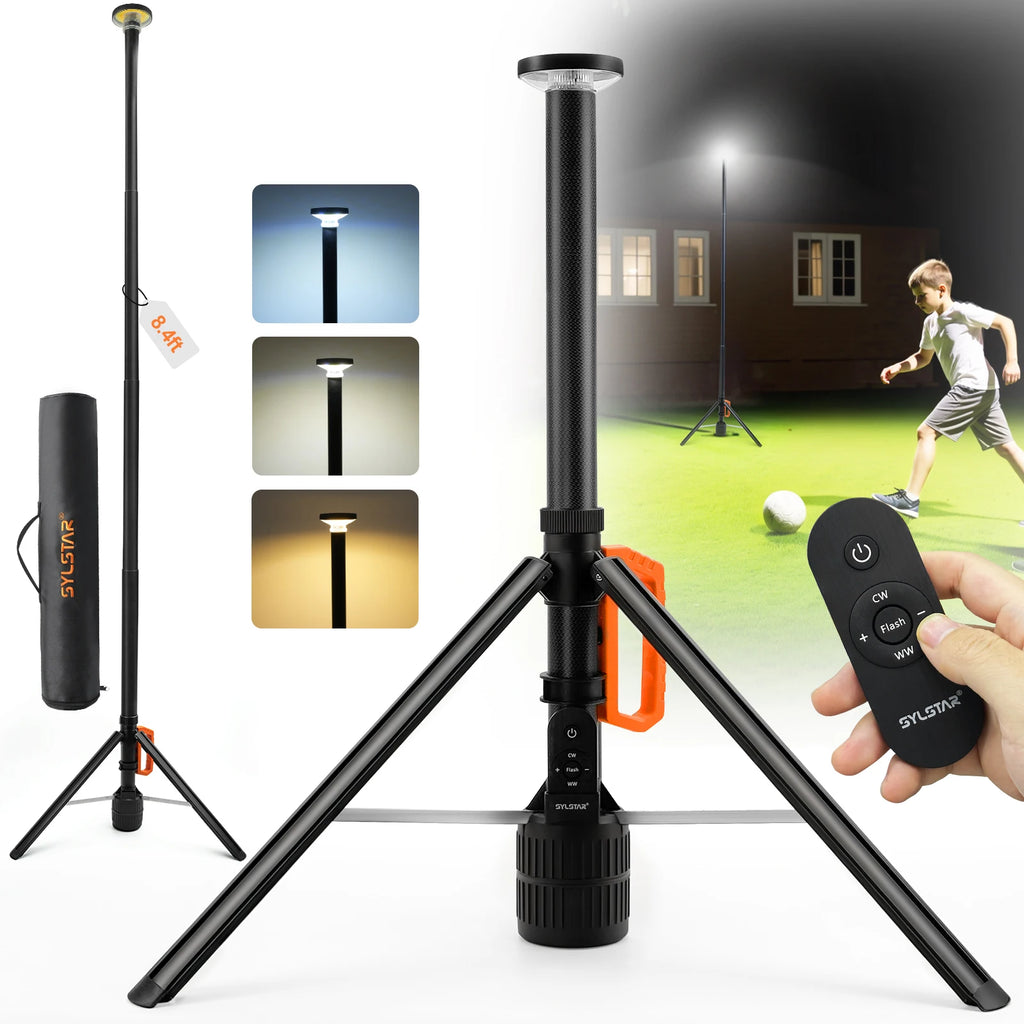 360° Rechargeable Work Light Remote Control 8.4Ft Max Height