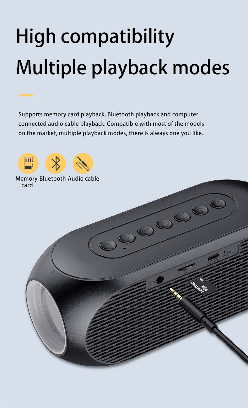 RGB Wireless Bluetooth Speaker Subwoofer Alarm Clock FM Radio Clock USB Charging Electronic Clock Home Desktop Mirror Decoration