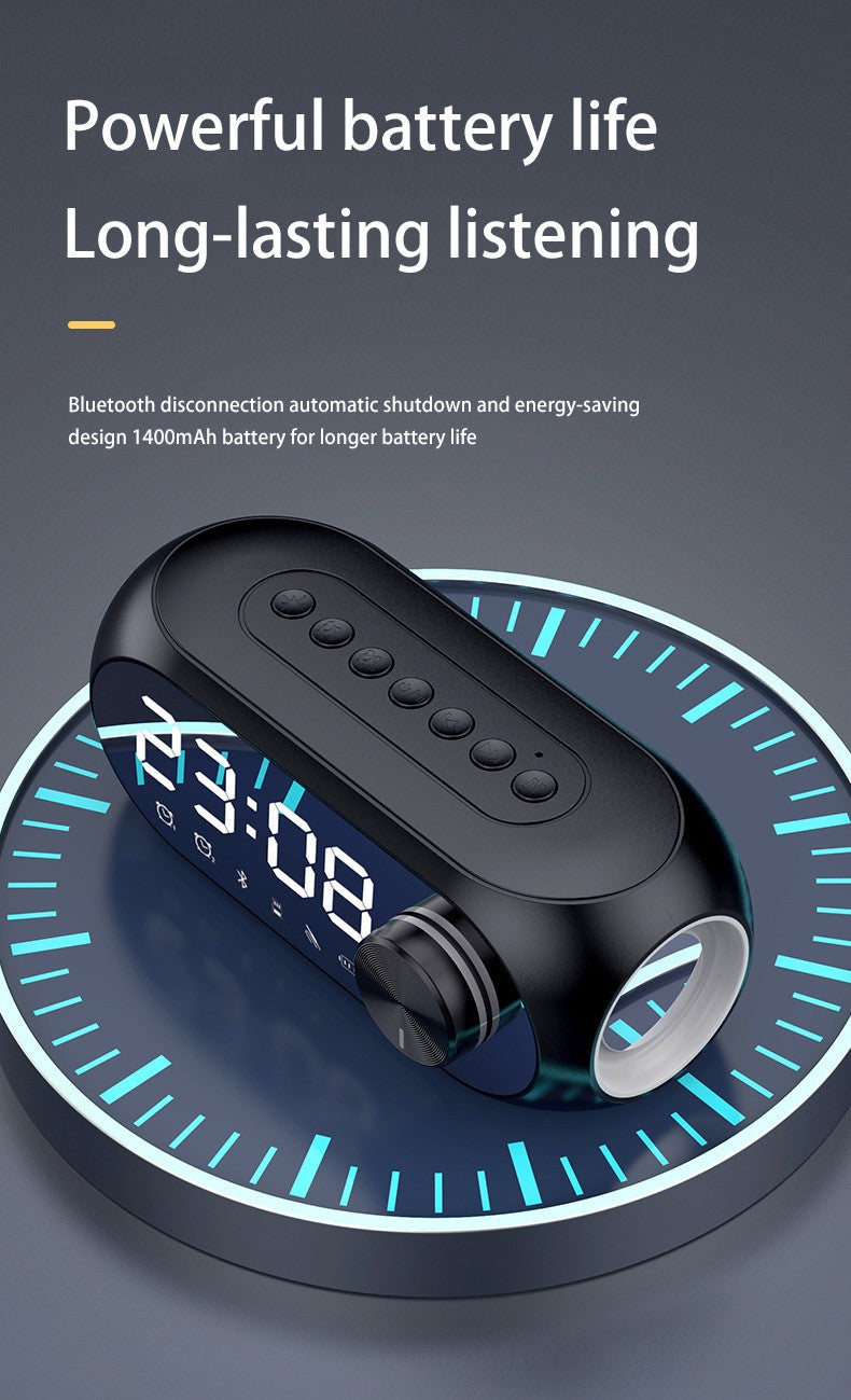 RGB Wireless Bluetooth Speaker Subwoofer Alarm Clock FM Radio Clock USB Charging Electronic Clock Home Desktop Mirror Decoration