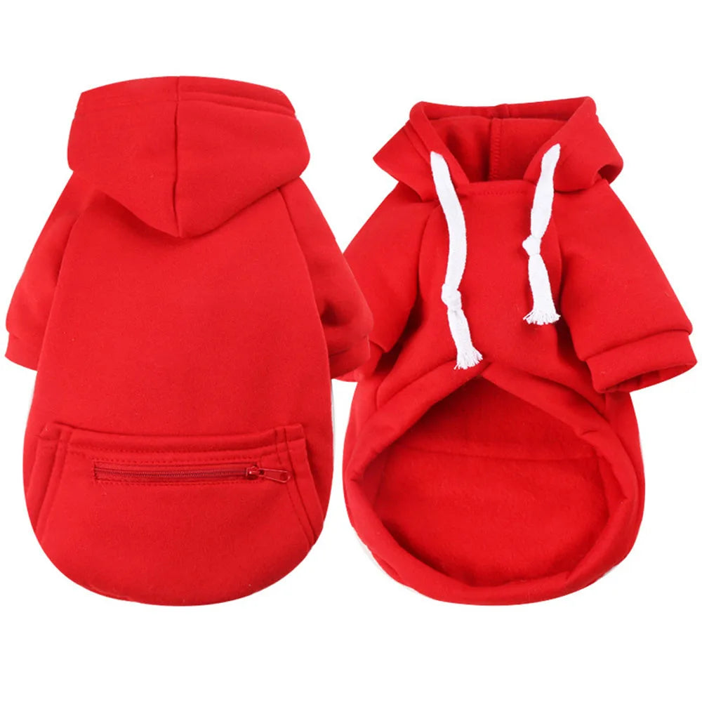 Sport Dog Hoodies for Medium and Large Dogs Warm Fleece Dog Sweatshirt with Hooded and Pocket Big Dog Clothes Winter Pet Outfits