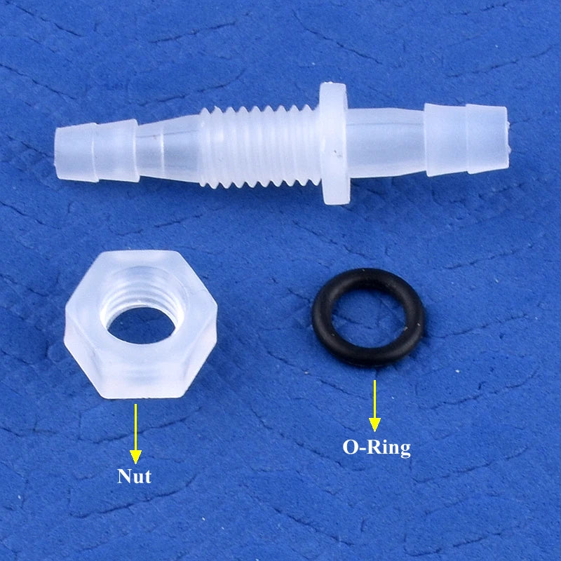 5~200Pcs M6~M10 To 3~8mm PP Pagoda Direct Connectors Hex Nut O-Ring Aquarium Tank Air Pump Adapter Garden Irrigation Hose Joint