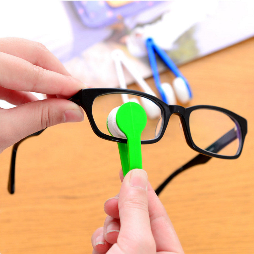Mini Portable Microfiber Brush For Glasses Eyeglass Spectacles Microfiber Cleaning Brushes Sunglasses Screen Cleaner Tools d5