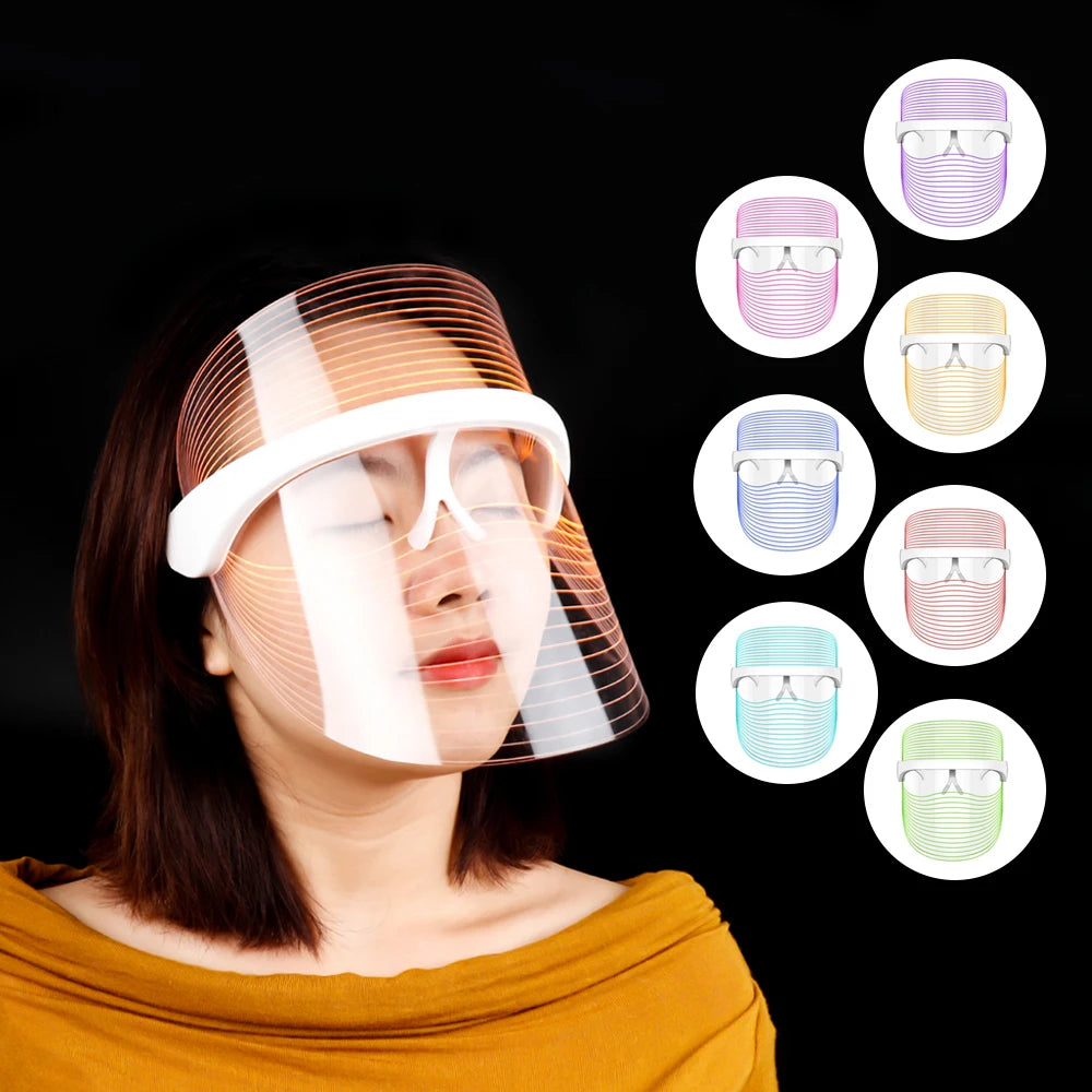 7 Colors LED Face Mask Photon Facial Beauty Mask Skin Rejuvenation Facial SPA Skin Care Tool