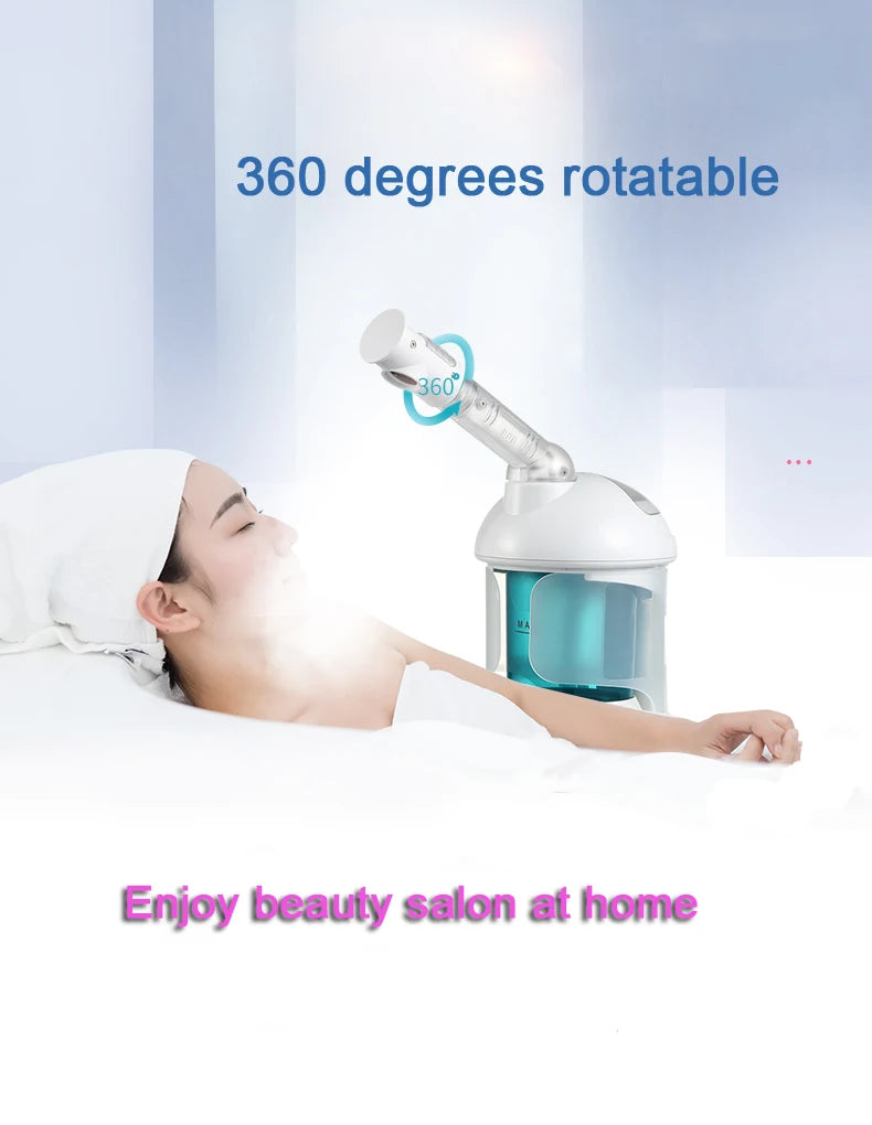 Professional Beauty Salon Nebulizer Skin Care Face Facial Steamer Vaporizer Spa Steam Spray Humidifier Nano Mister Fogger