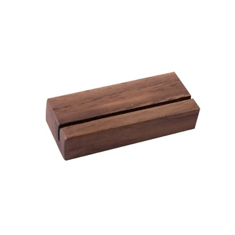 Wooden Numbers Photo Display Stand Business Card Holder Name Memo Clips Office Desk Organizer Dinner Party #723