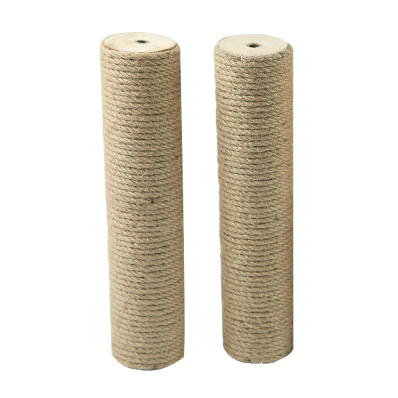 Cat Scratching Post Cat Tree Sisal Solid Wood DIY Cat Climbing Frame Replacement Post Accessories Kitten Toy Tower Scratcher