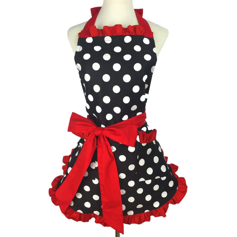 Lovely Apron Cute  Large Swing Princess Apron kitchen Cooking Oilproof Aprons for Women Girls