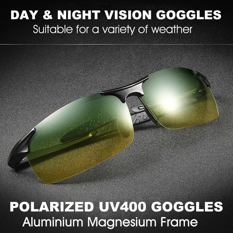 CoolPandas Brand Goggle Men Polarized Sunglasses Safe Driving Day Night Vision Glasses Male Women Eyewear UV400 zonnebril heren