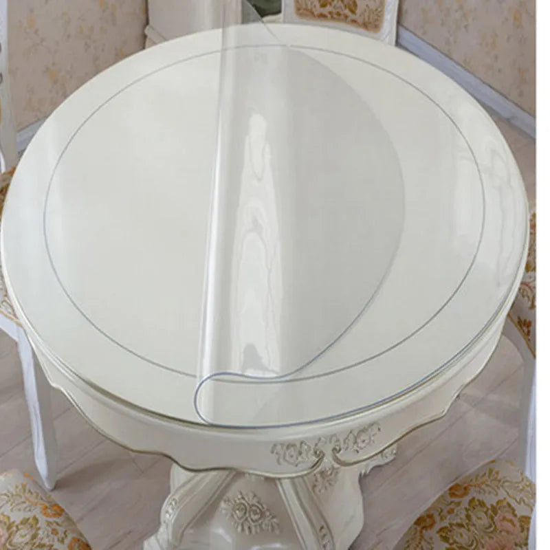 1pcs thickness 1.0mm Soft glass PVC plastic tablecloth  transparent tablecloth waterproof kitchen pattern oil soft cloth