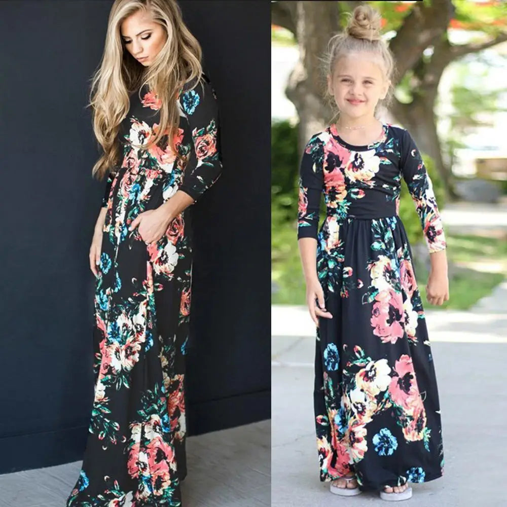 Summer Mommy and Me Family Matching Mother Daughter Flower
