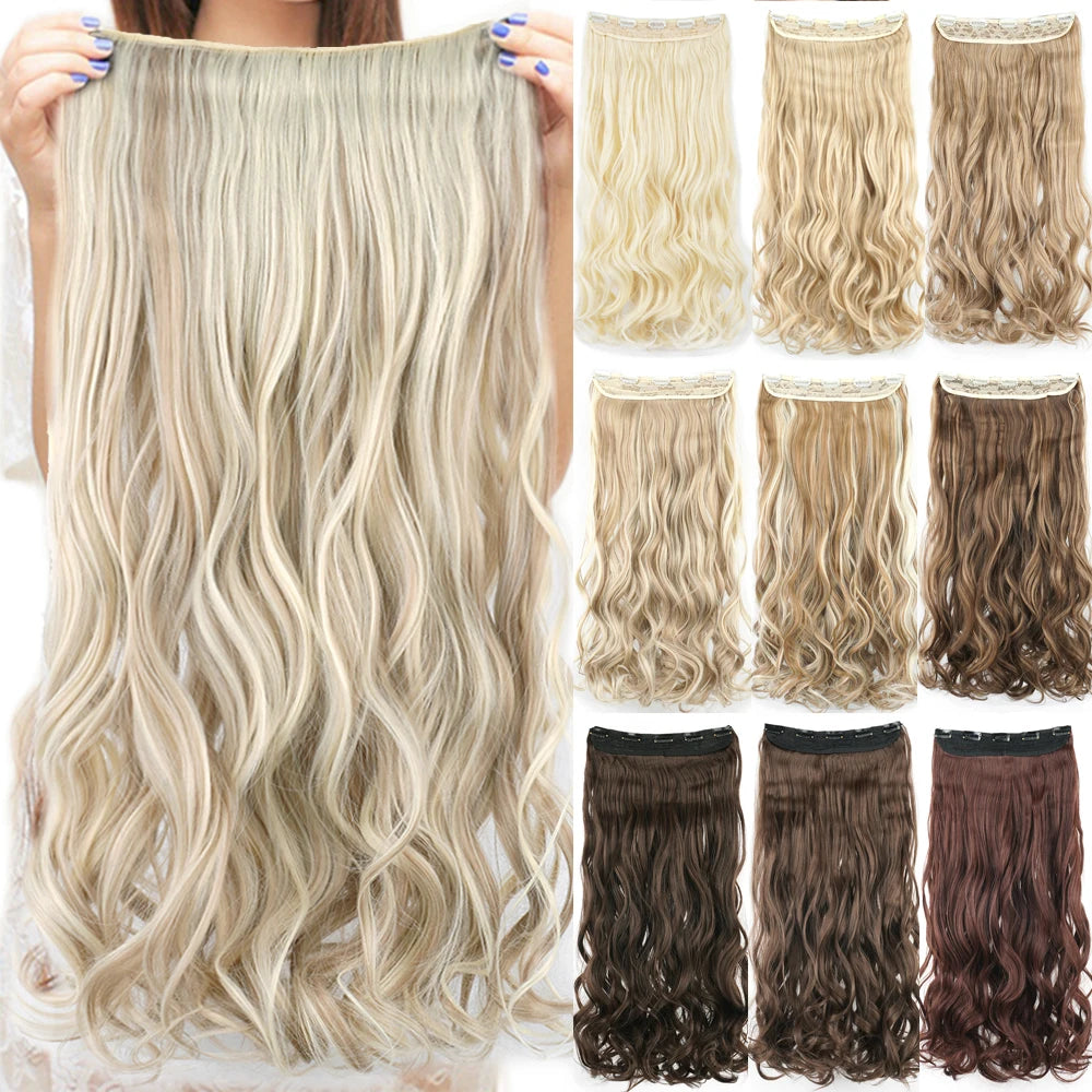 Soowee 24'' 28'' Synthetic Hair Charms Clip In Hair
