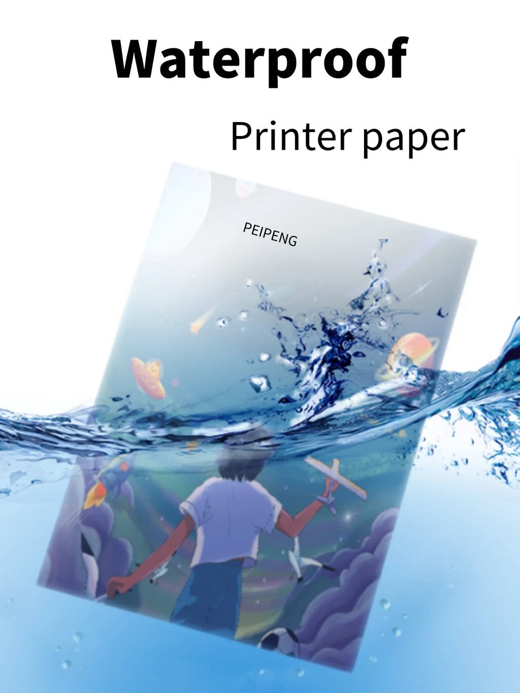 50/10 Sheets A4 Transparent Printable Vinyl Sticker Paper Waterproof Self-Adhesive Glossy paper for Inkjet Printer DIY Crafts