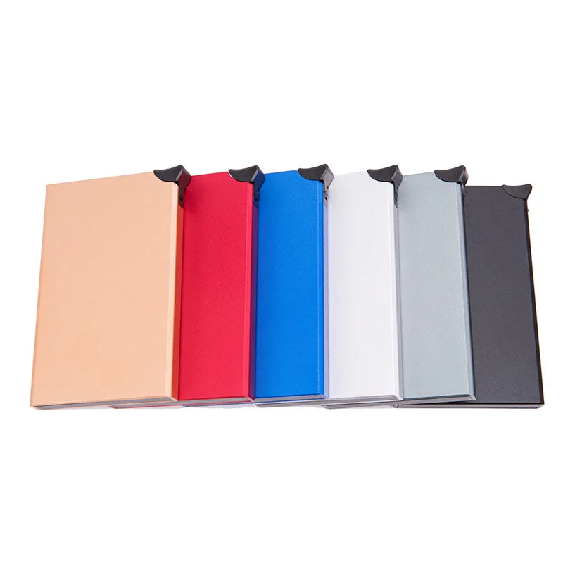Rfid Wallet aluminum Metal Credit Business Mini Card Wallet 2024 Dropshipping Man Women Smart Wallet Business Card Holder